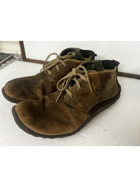 Cushe Brown Leather Boots Men's Barefoot Size 10 Shoes